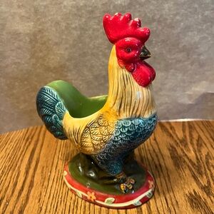 MWW Market Ceramic Rooster Planter Kitchen Decor 7 1/2” Tall